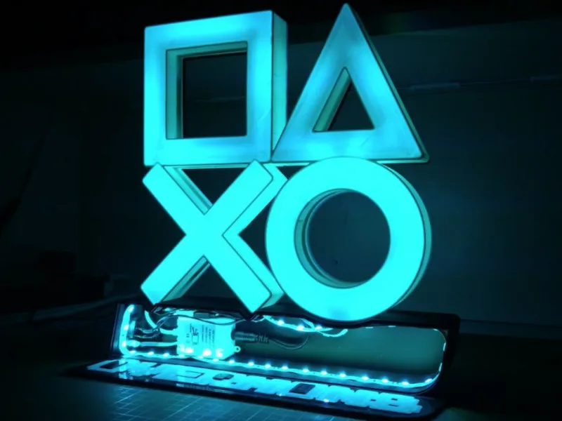 PlayStation- und Gamer-Schild