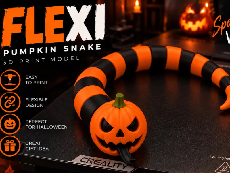 Pumpkin Fang - Cobra Flexível de Halloween