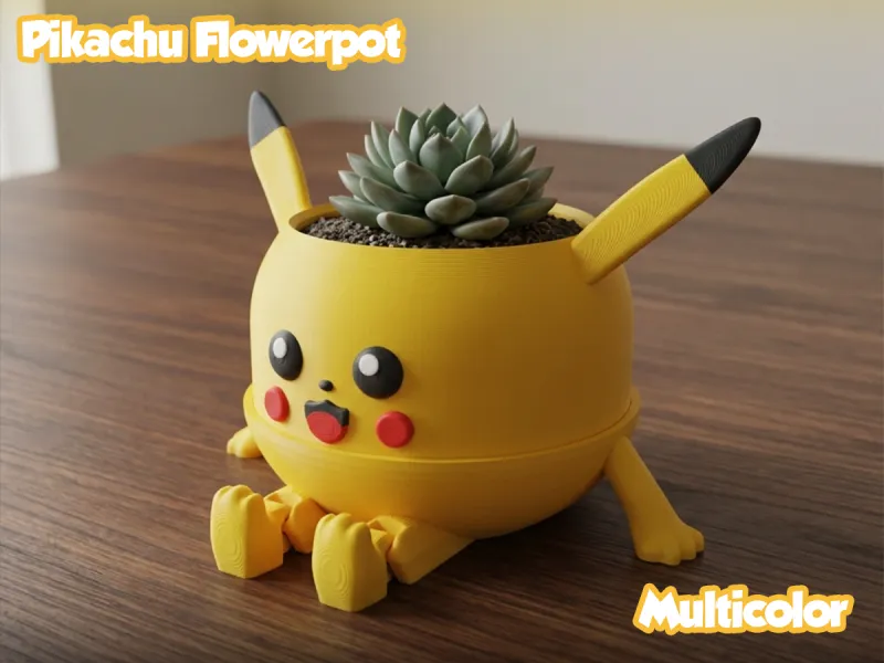 Pikachu flowerpot - Multicolor