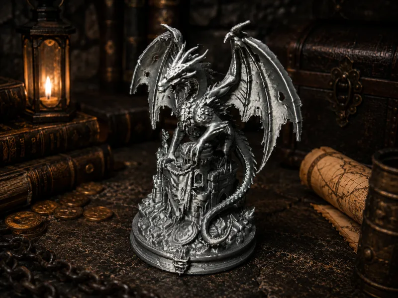 Gardien Dragon Ancien - Statue de Dragon Fantastique