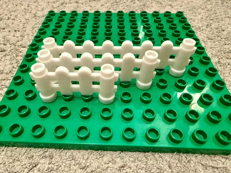 valla clásica totalmente compatible con Lego Duplo (3 tamaños disponibles)