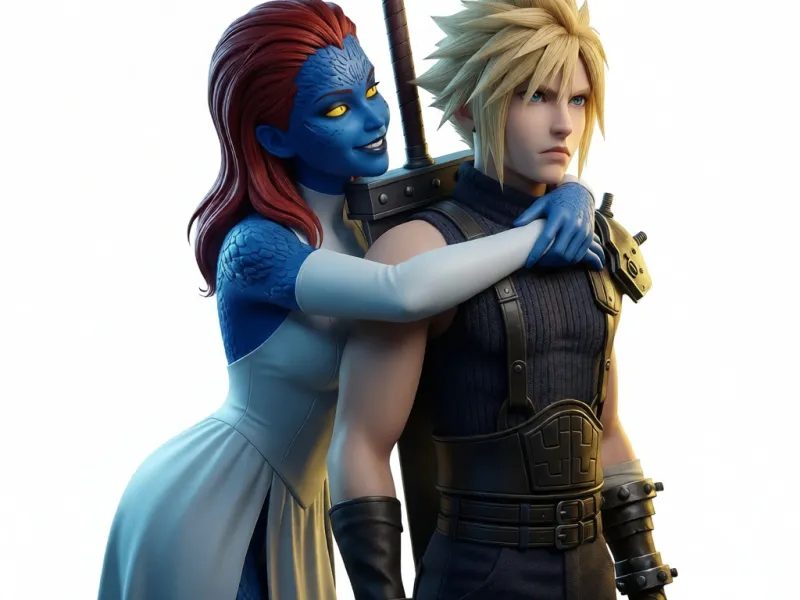 final fantasy character & Mystique 3d model
