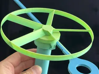 Flying Pull Helicopter Toy Print In Place No Hardware Needed