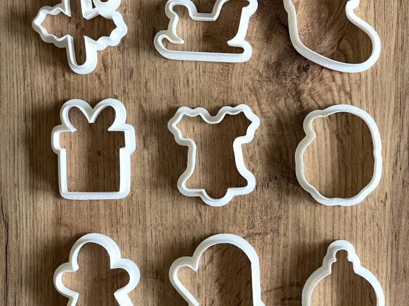 Christmas cookie cutter, cutters, santa, gift, bell,