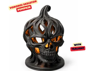 VORONOI SKELETON HEAD PUMPKIN 🎃🔥💀