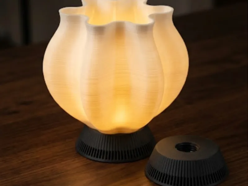 Termoform Tarzı Organik Yaprak Dalga Ambiyans Lambası - 2 Parçalı