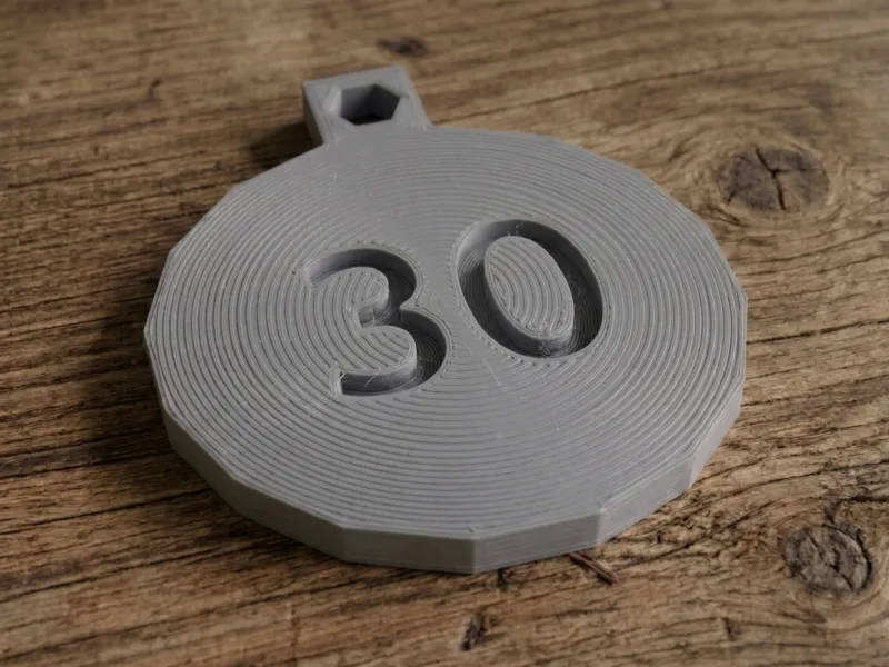 Number 30 Tag