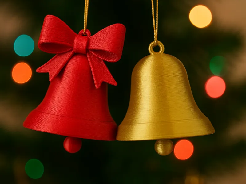 Campanelle di Natale stampate in 3D