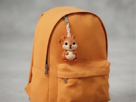 Cute Multicolor Chibi Squirrel Keychain & Toy
