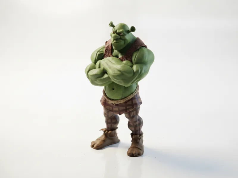 Buff Shrek Figurine Collectible 3D Printable