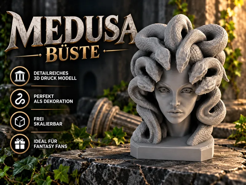 Medusa Büste – Mystische Schlangenfrau | Dekoration & Statue
