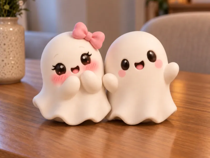 Casal de fantasminhas fofos