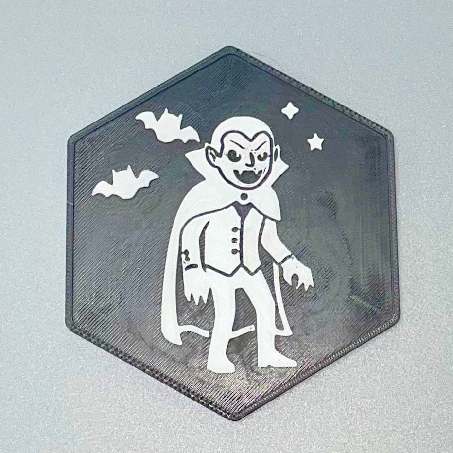 Halloween Vampire Coaster Hexagonal