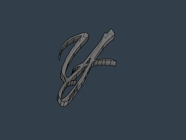 Y - BLACK ROSE FONT