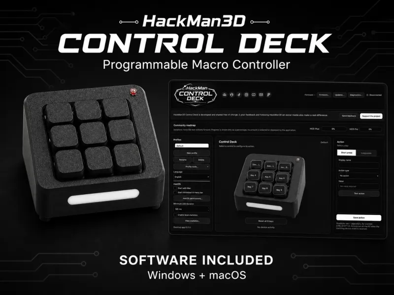 HackMan3D Control Deck-Build Your Own Controller