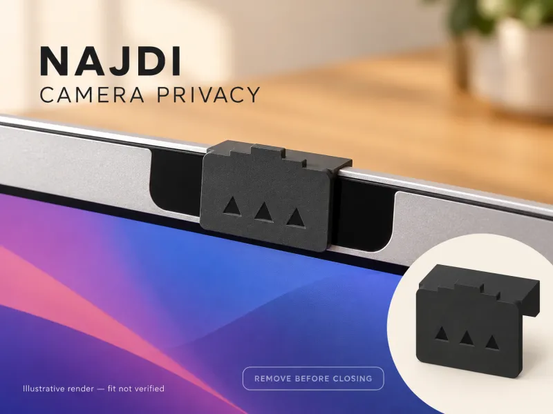 Escudo de privacidad para cámara Najdi - Funda de PLA saudí V3