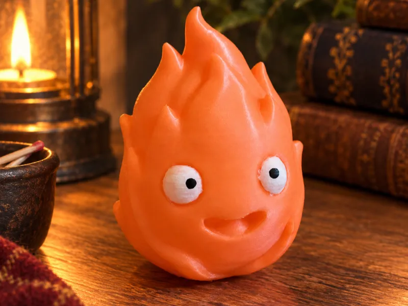 Adorable modelo de Calcifer de Studio Ghibli