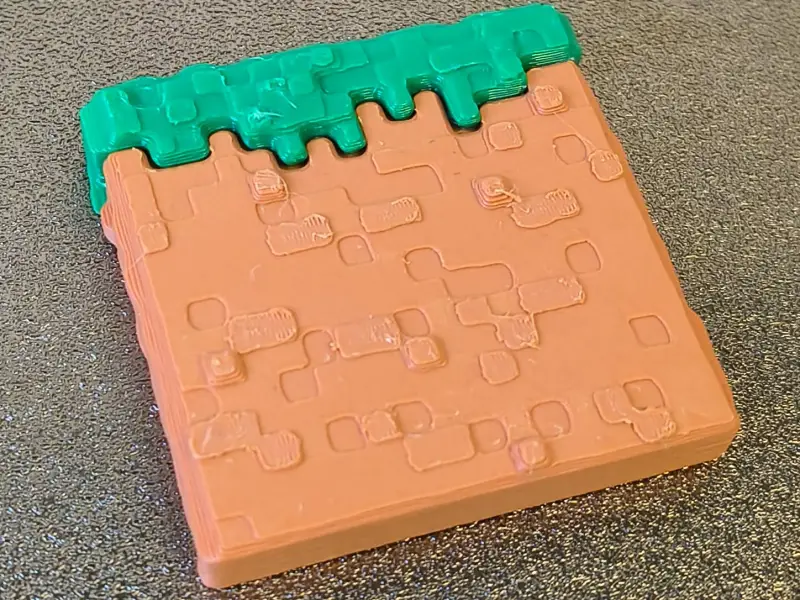 Minecraft Grass Block Fridge Magnet - Multipart, no CFS