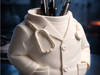 Doctor Pen Holder / Desk Organizer - Lab Coat