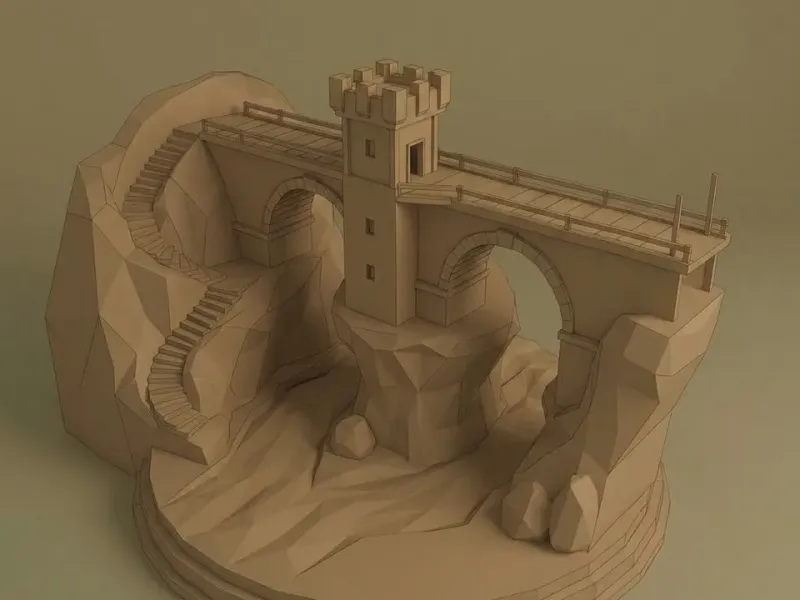 Low Poly Fantasy Bridge