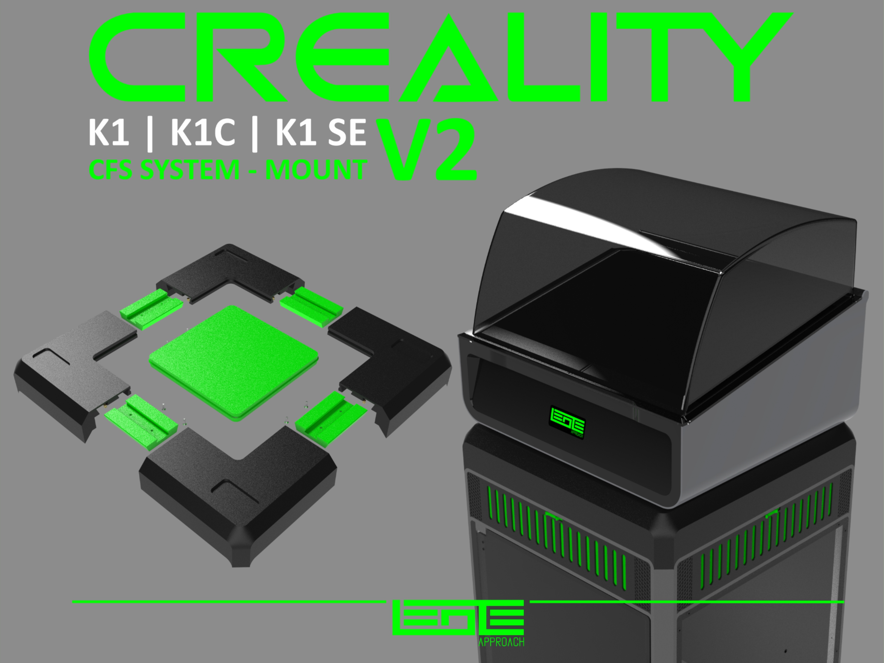 Файлы 3D-принтера | Файл 3MF | CREALITY K1 | K1C | K1SE - CFS MOUNT V2 ...