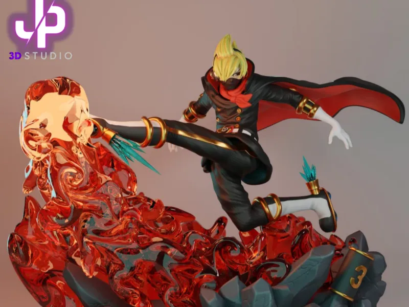 Sanji's Germa 66 Stealth Black  - ONE PIECE - 3D FIGURE