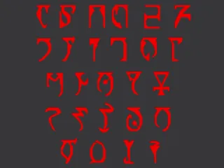 Daedric Alphabet