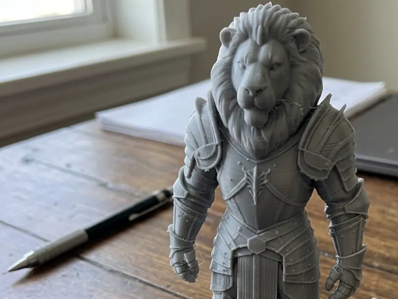 humanoid lion in armor