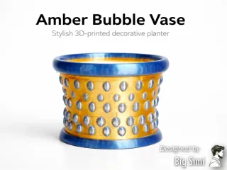 Amber Bubble Vase