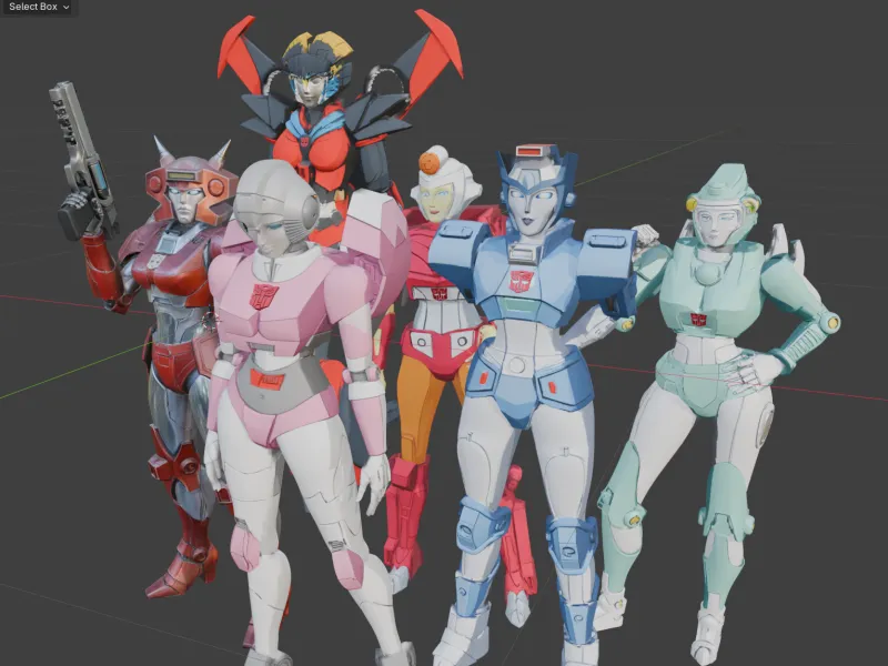 Female Autobots G1 Collection - Ultimate 3D Printable Models