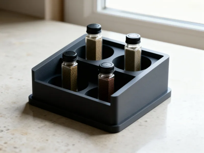 SpiceTier: Four-Jar Two-Level Spice Rack