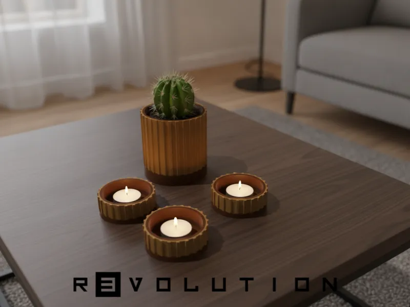 Matching Plant and Tealight Holders