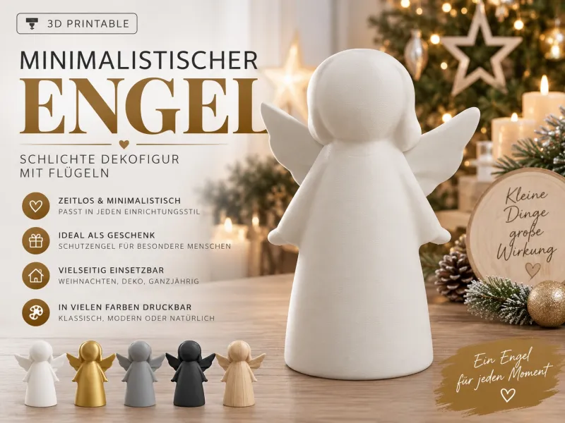 Minimalistischer Engel – Schlichte Dekofigur mit Flügeln