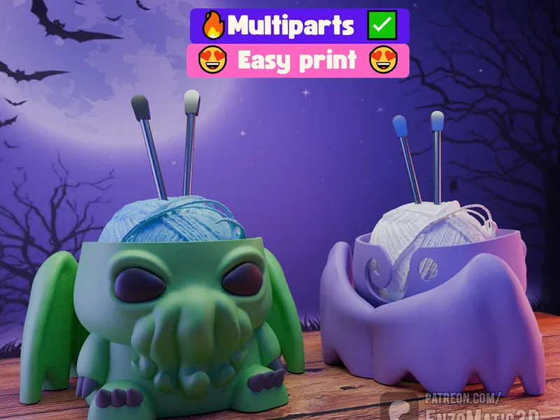 Cthulhu monster Yarn Bowl - Multiparts No Support