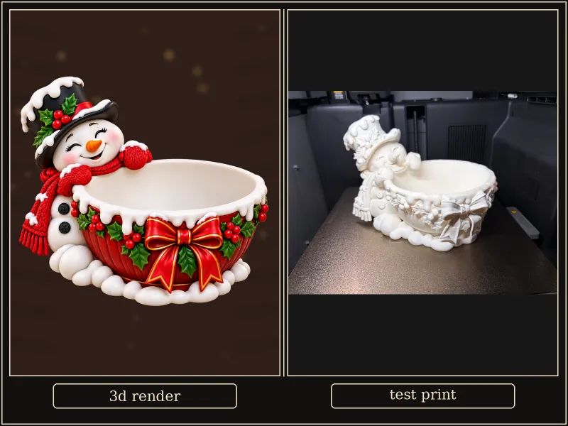 Christmas Snowman Bowl
