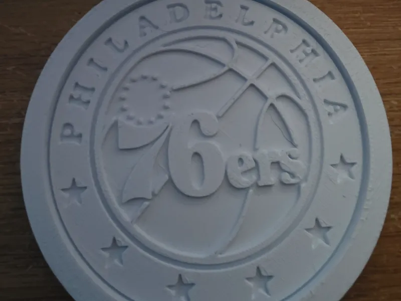 Philadelphia 76ers lithophane pendant