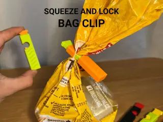 Squeeze-to-Lock Bag Clip