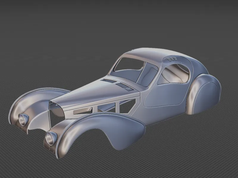 1936 Bugatti Type 57SC Atlantic Body STL