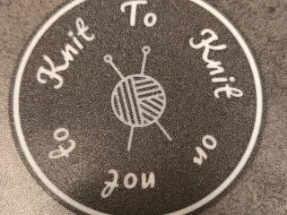 To knit or not to knit Coaster