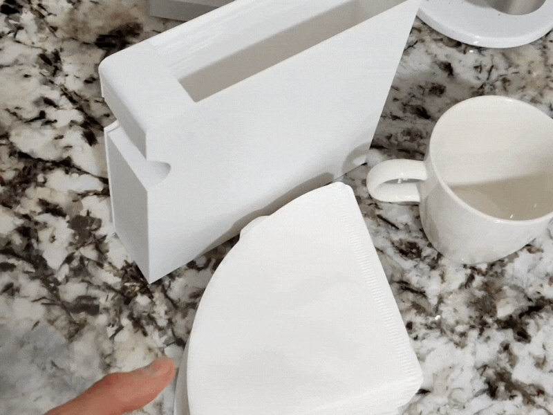 V60 Coffee Filter Dispenser With Lid