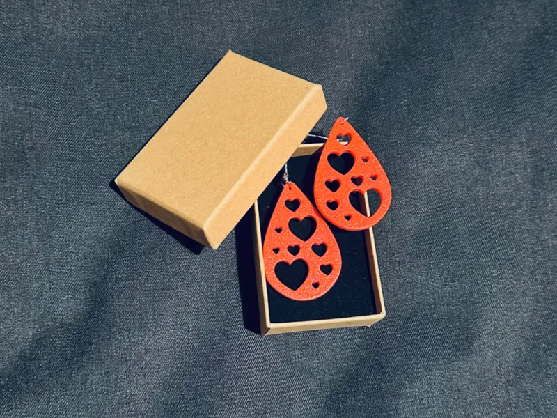 Heart Earrings/Pendant/keychain