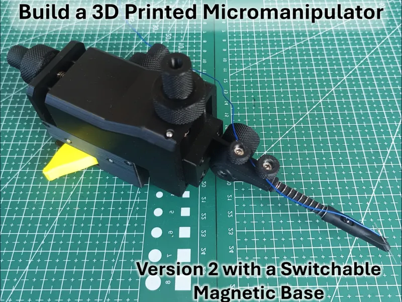 Micromanipulator with On/Off Magnetic Base