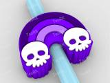 Straw Topper Rainbow skeleton-0
