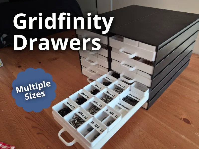 Gridfinity Drawers - Multiple Sizes