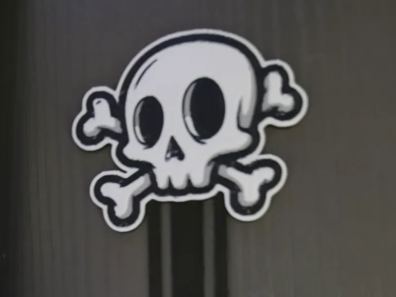 Skull and crossbones bookmark