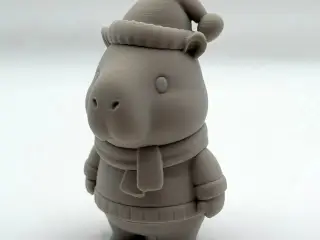 Christmas Capybara Figurine