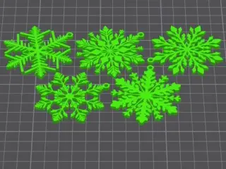 Snowflake Christmas tree decorations