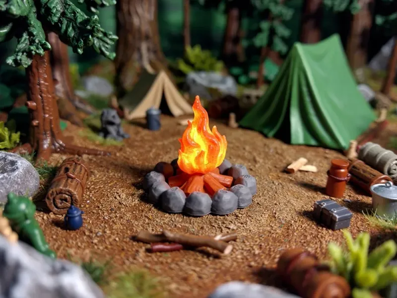 Burning Campfire - DND scatter terrain