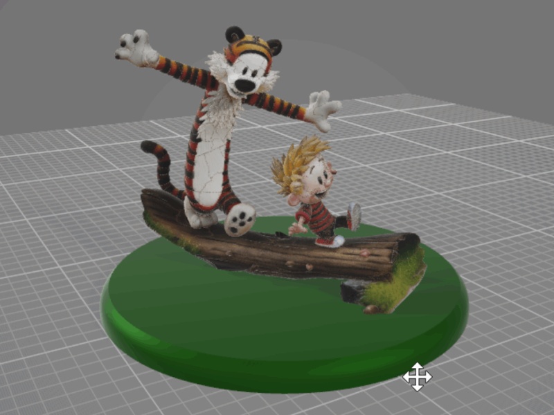 Calvin und Hobbes - Klassische Baumstamm-Balance-Diorama-Statue