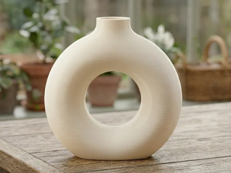 Florero con forma circular